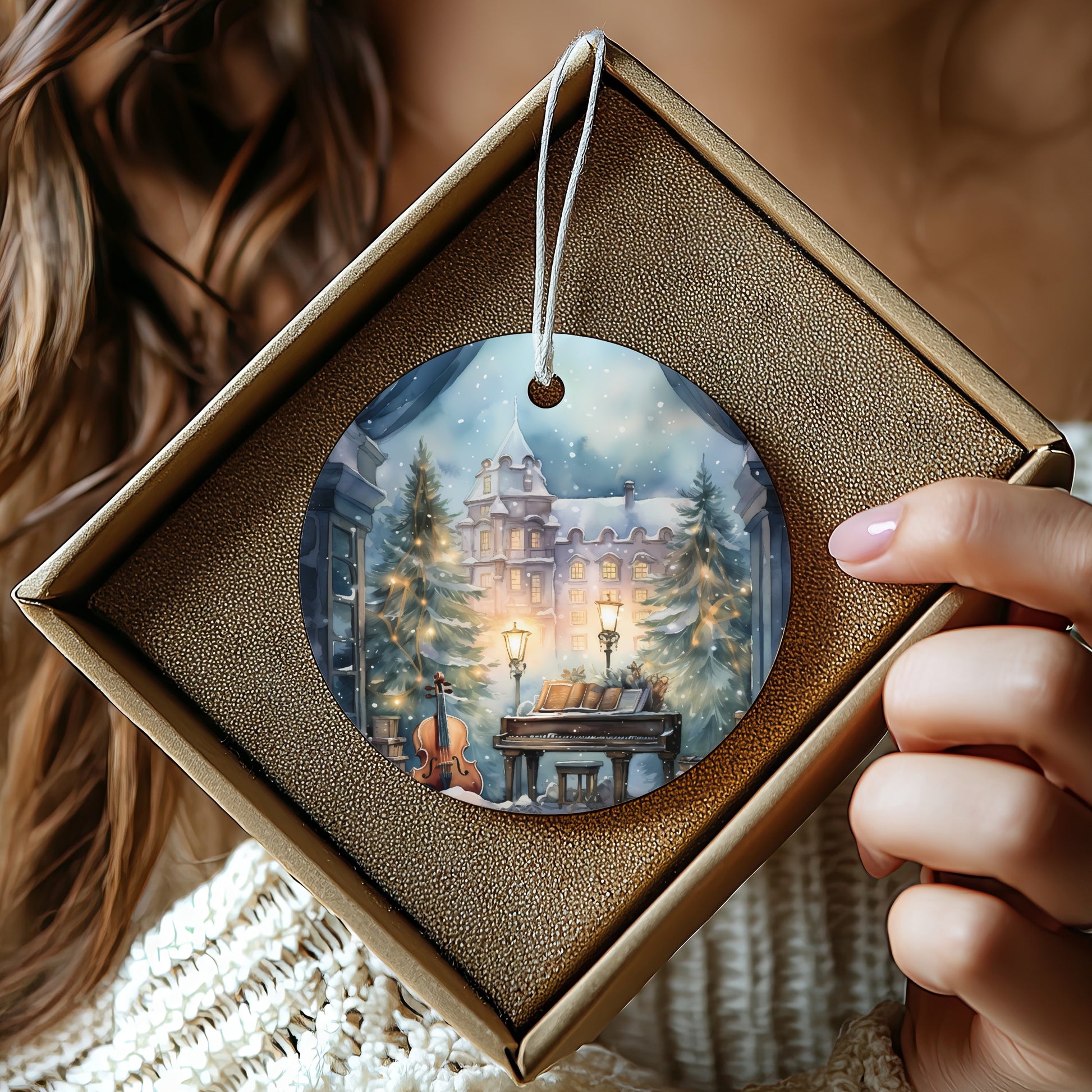 Magical Winter Scene Hanging Ornament product type
