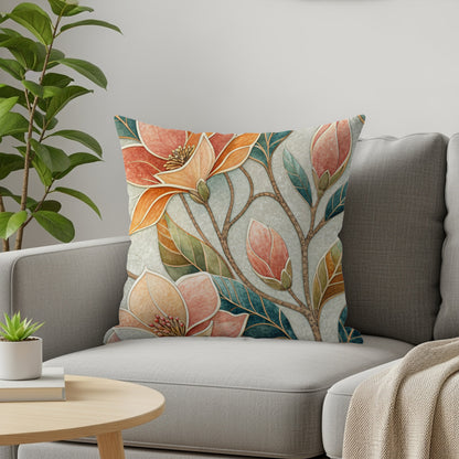 Colorful Floral Pattern Decorative Throw Pillow