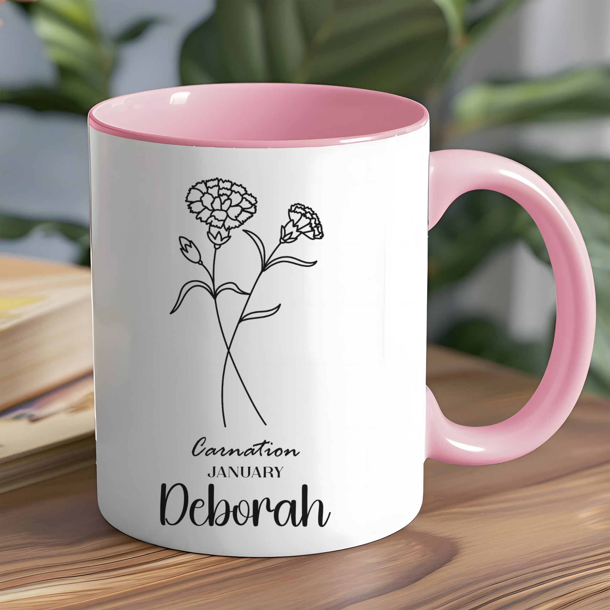 Personalized Carnation January Deborah Mug Gift Item