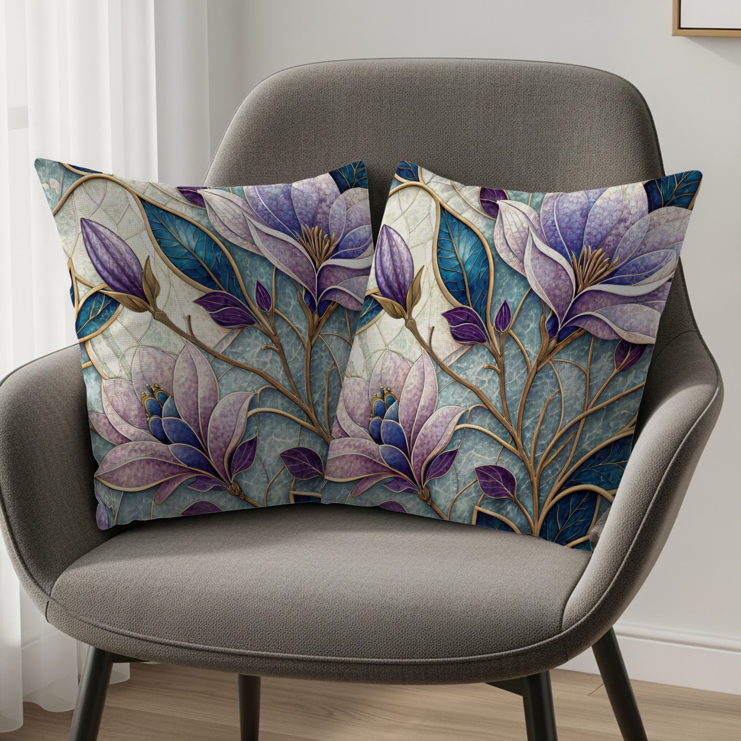 Elegant Floral Design Throw Pillows for Home Decor