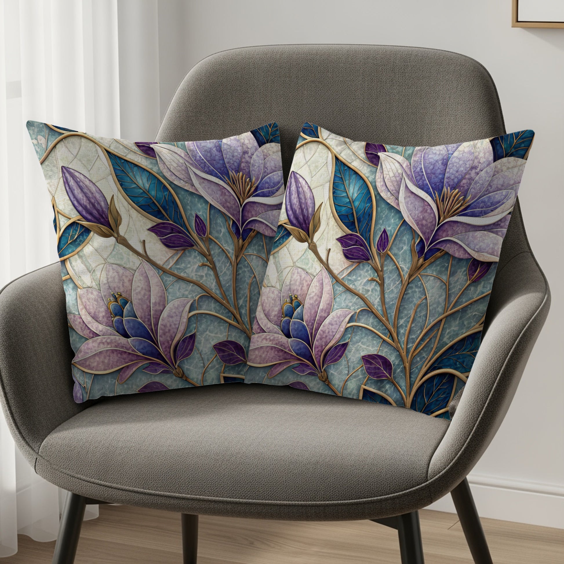 Elegant Floral Design Throw Pillows for Home Decor