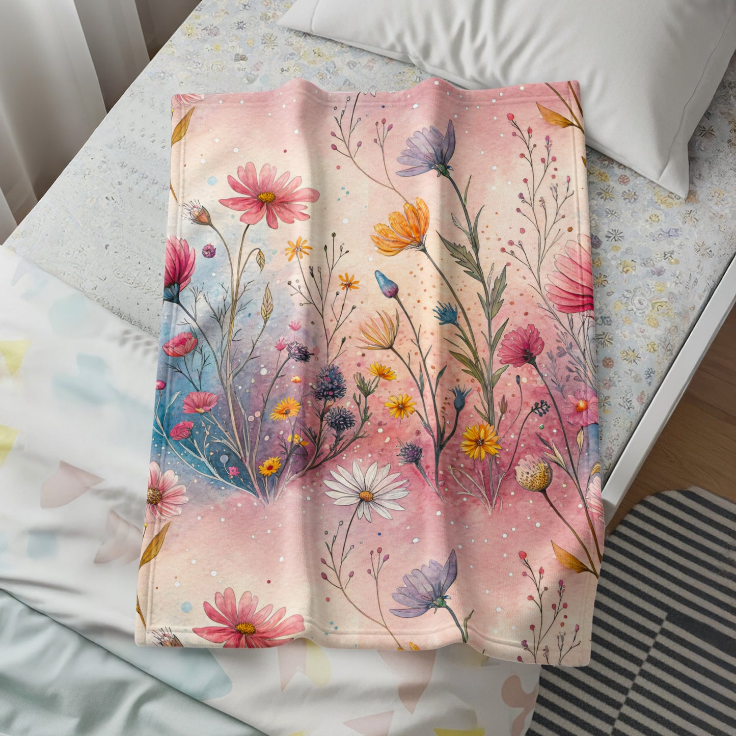 Watercolor Flower Garden Pretty Floral Pattern Seamless - Walk Greener