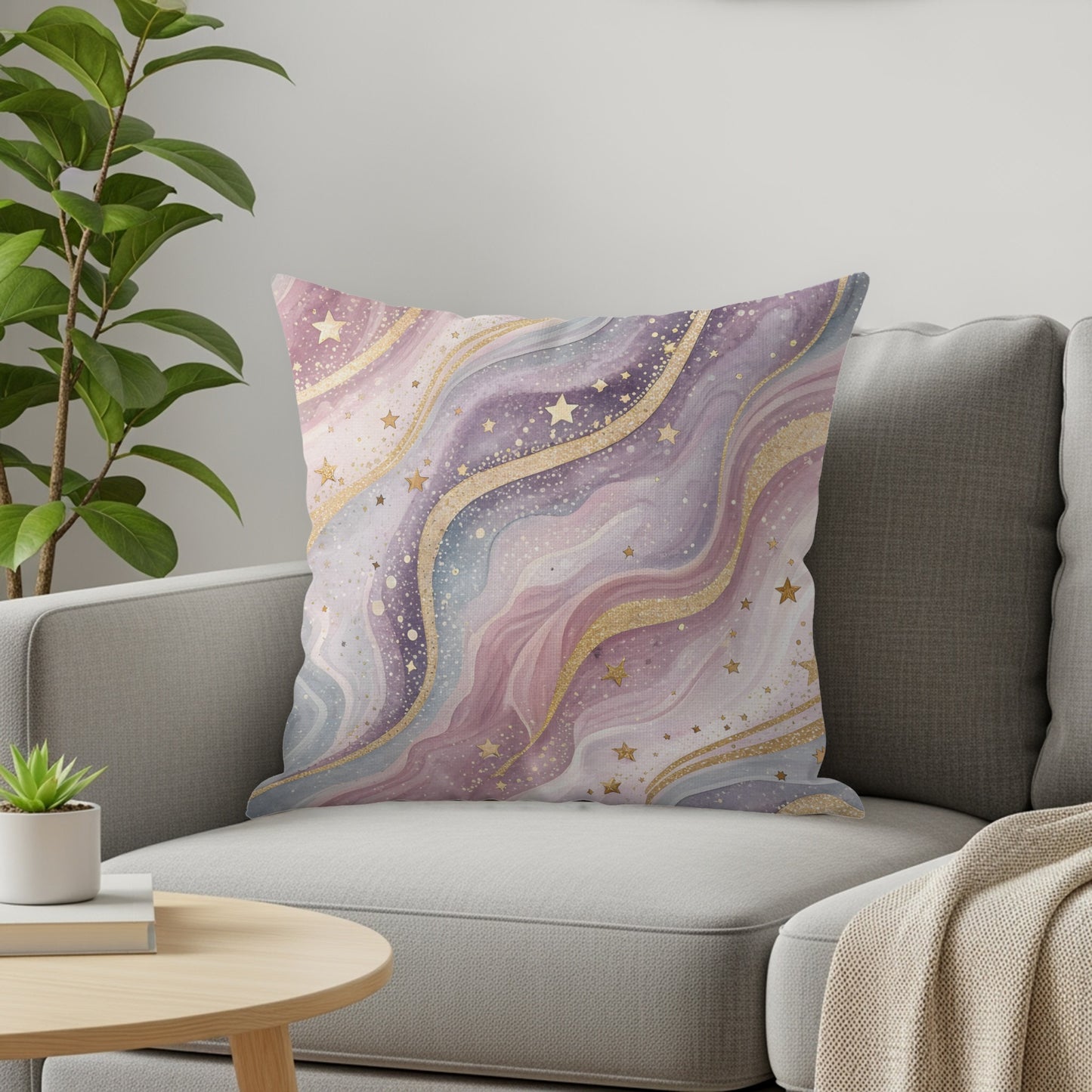Colorful Starry Night Decorative Throw Pillow