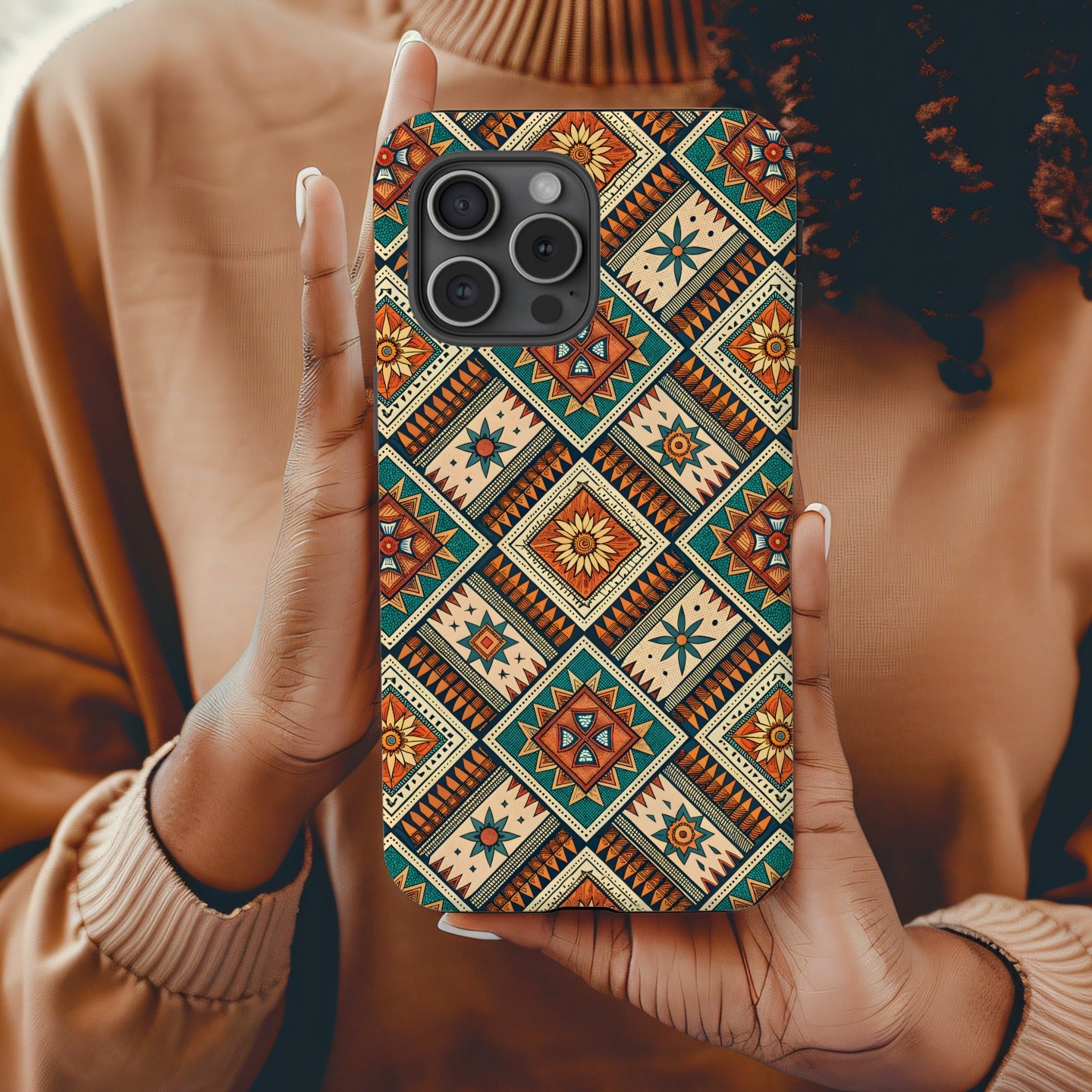 Vibrant Geometric Pattern iPhone Case Product