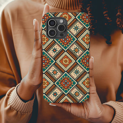 Vibrant Geometric Pattern iPhone Case Product