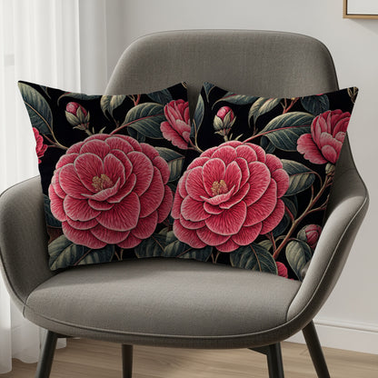 Elegant Floral Design Decorative Throw Pillow Set