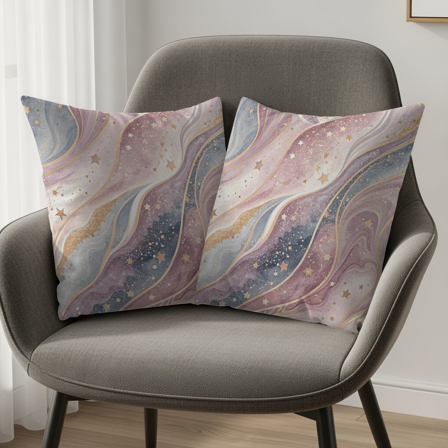 Abstract Colorful Starry Swirl Design Pillows Product