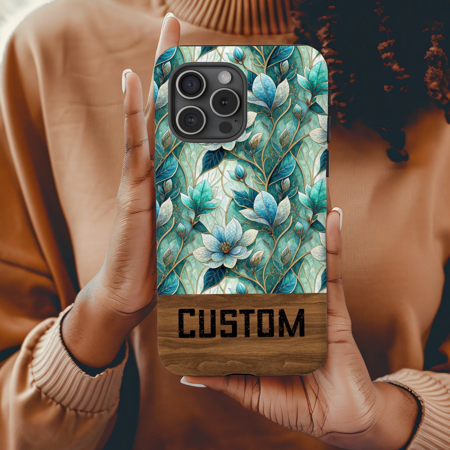 Custom Floral Pattern Phone Case with Unique Design