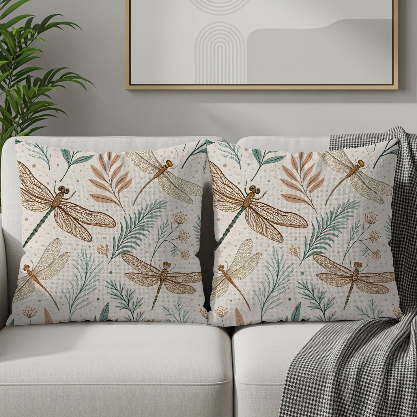 Dragonfly Print Decorative Cushion Covers Home Decor