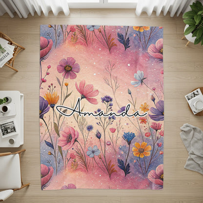 Custom Floral Amanda Design Boho Style Rug