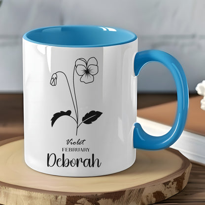 Violet February Deborah Personalized Mug