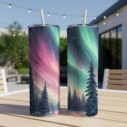 Northern Lights Forest Design Tall Tumbler