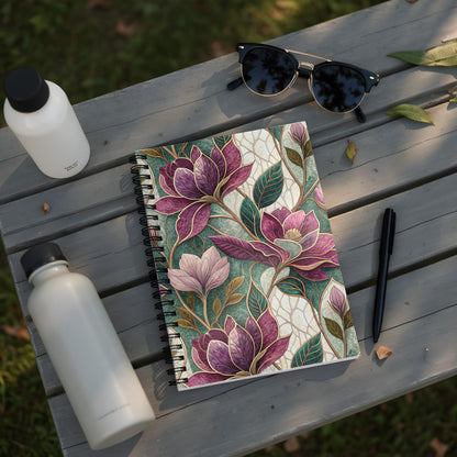 Floral Pattern Spiral-Bound Notebook for Everyday Use