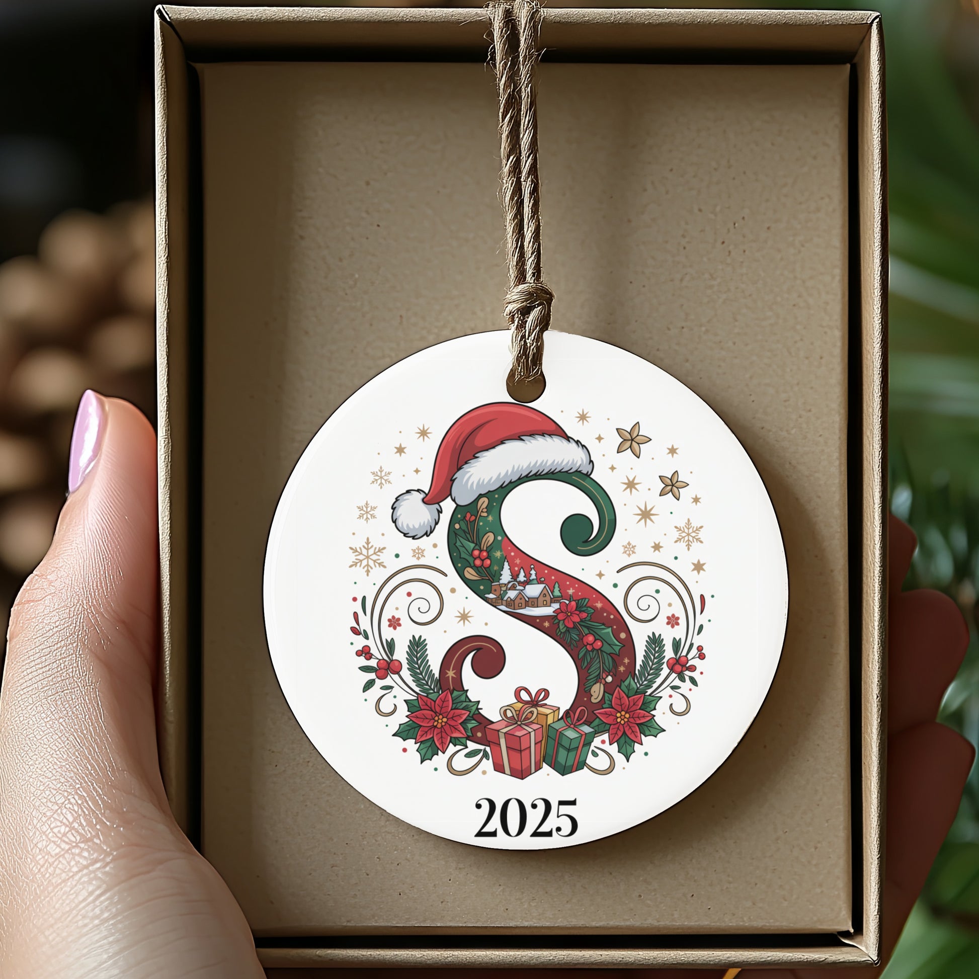Personalized 2025 Initial S Ornament Decoration product type
