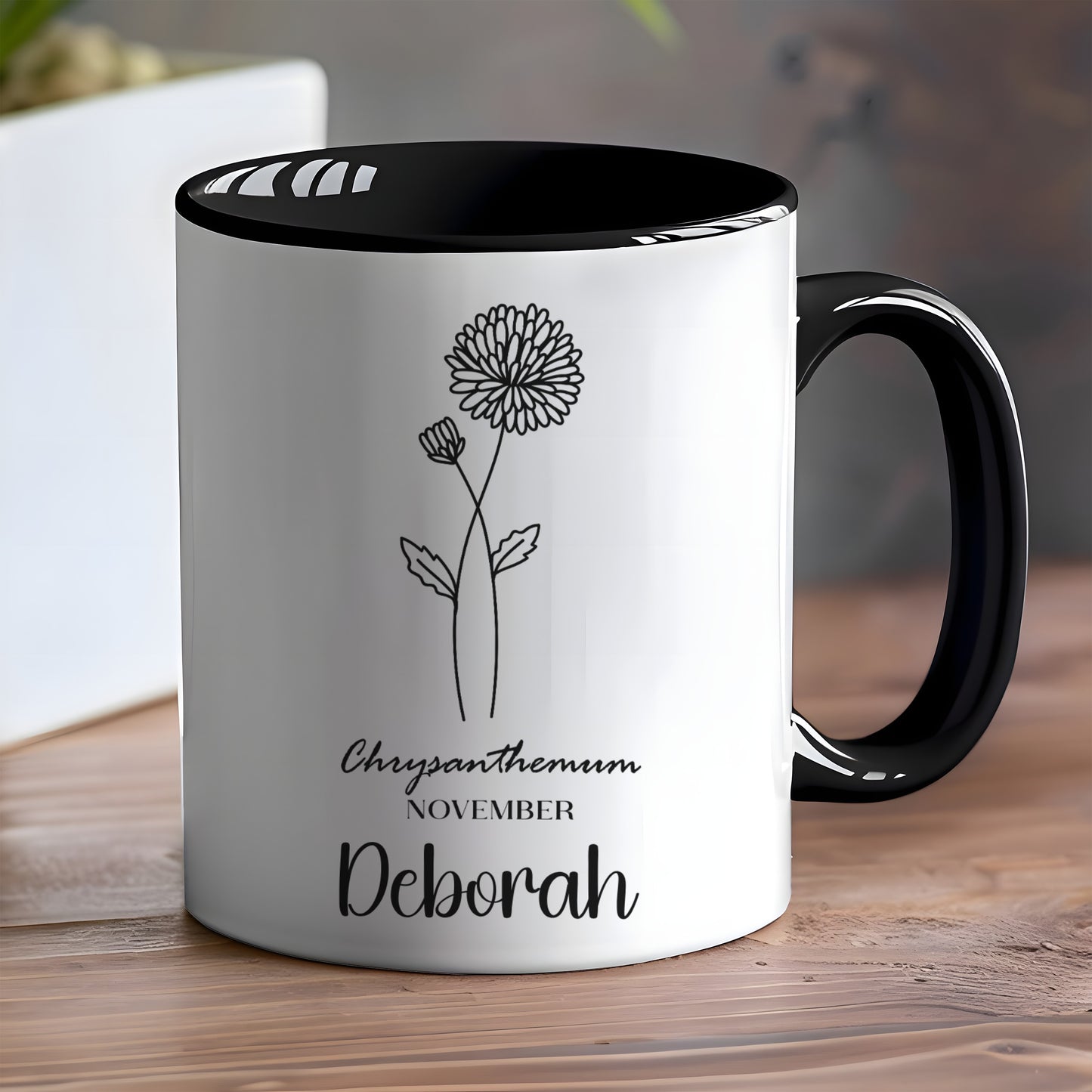 Chrysanthemum November Deborah Custom Mug Gift