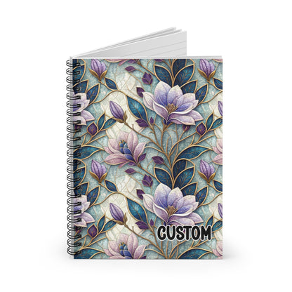 Floral Design Spiral Bound Custom Notebook Product