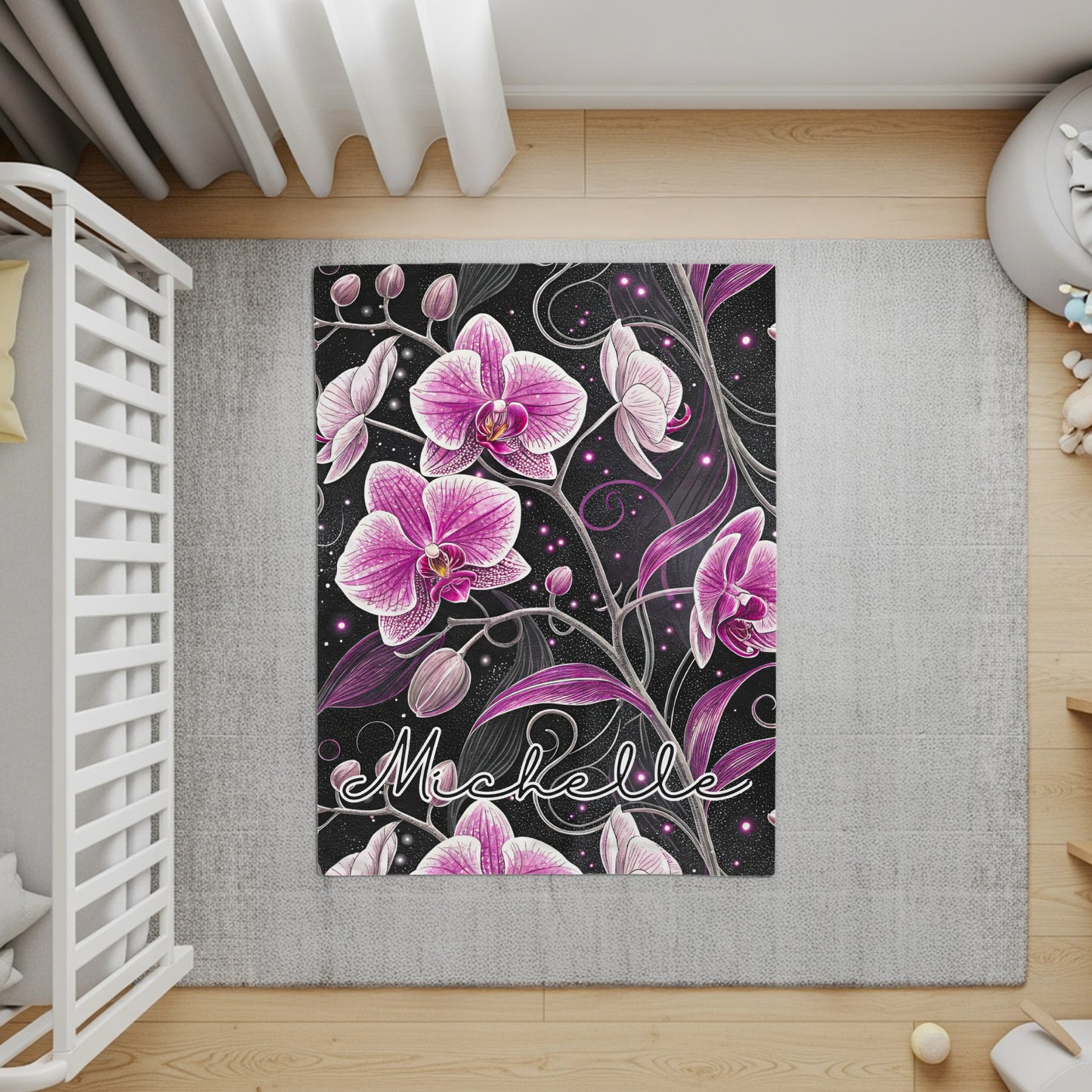 Michelle Custom Orchid Design Area Rug