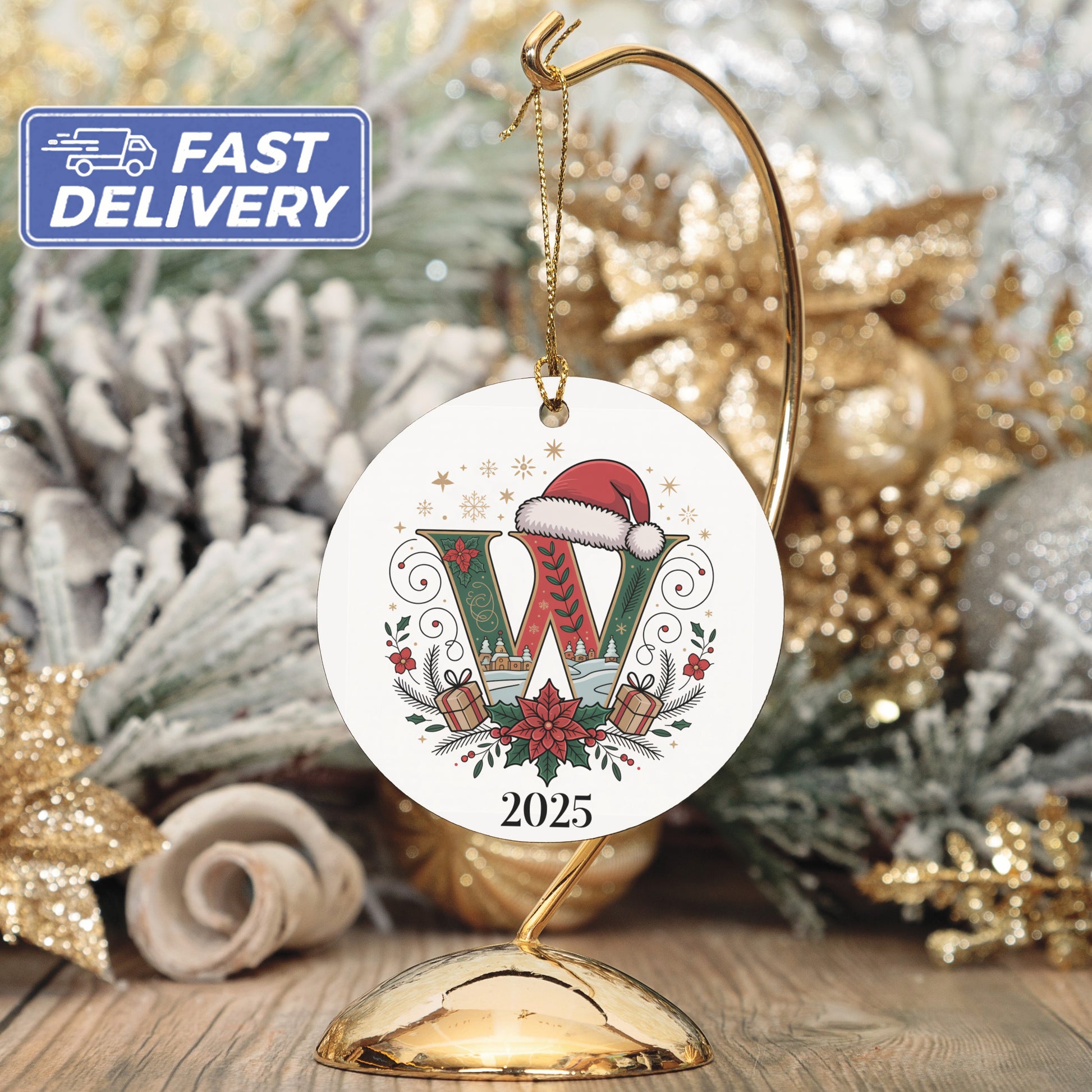 Personalized Christmas Ornament 2025 Holiday Decor product type
