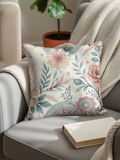 Floral Pattern Decorative Cushion for Living Room