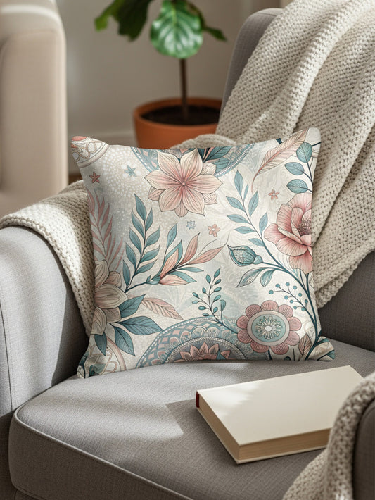 Floral Pattern Decorative Cushion for Living Room
