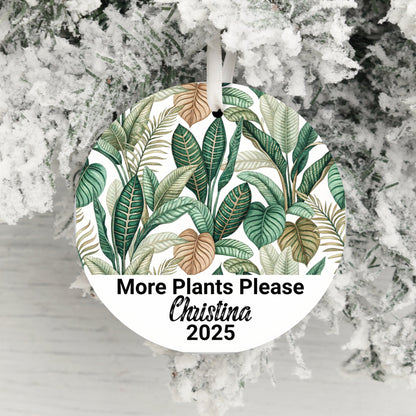 Personalize Custom More Plants Please Ornament product type