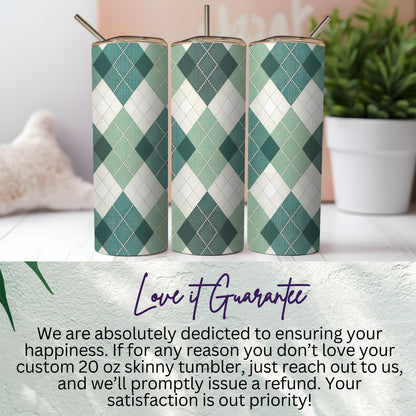 Custom 20 oz Skinny Tumbler Love It Guarantee Product