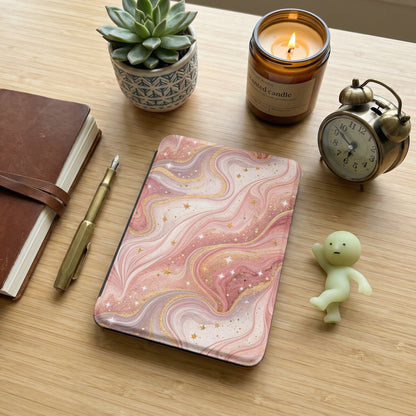 Pink and Gold Starry Abstract Patterned Product Cover