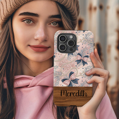 Custom Meredith Bow Design Personalized Phone Case