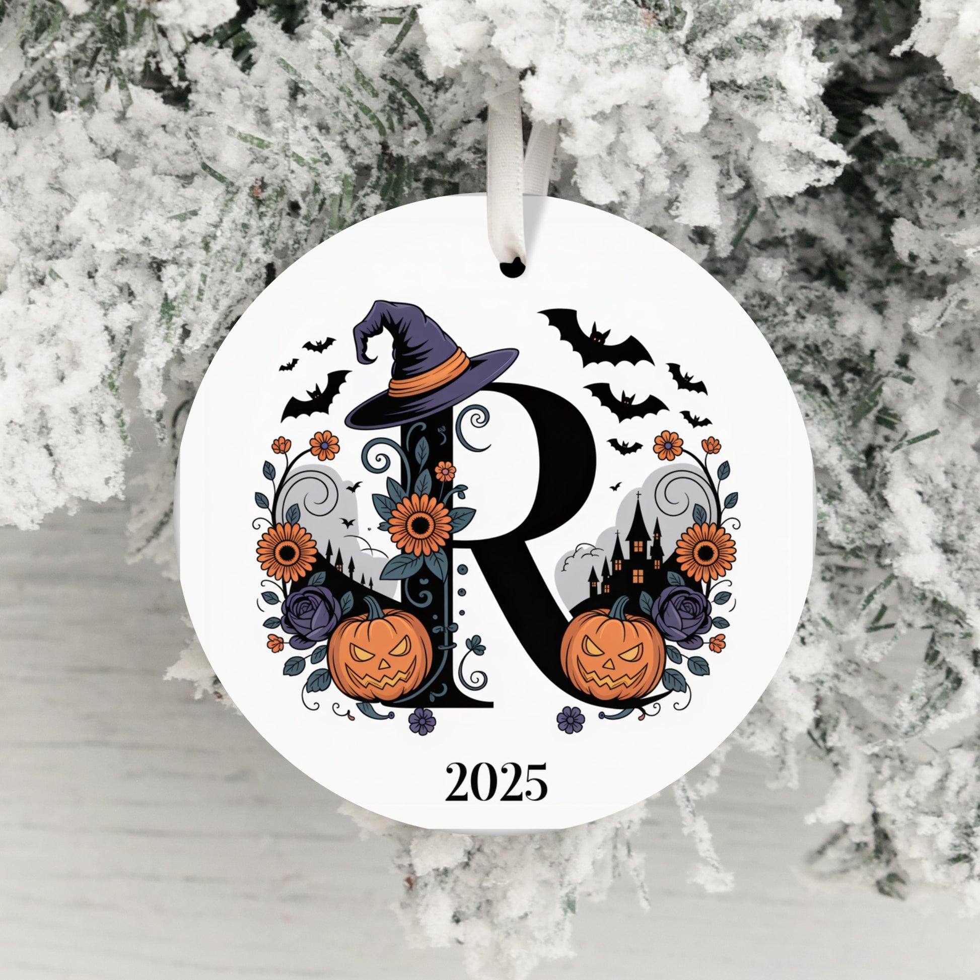 Personalized Halloween Ornament 2025 Initial Product
