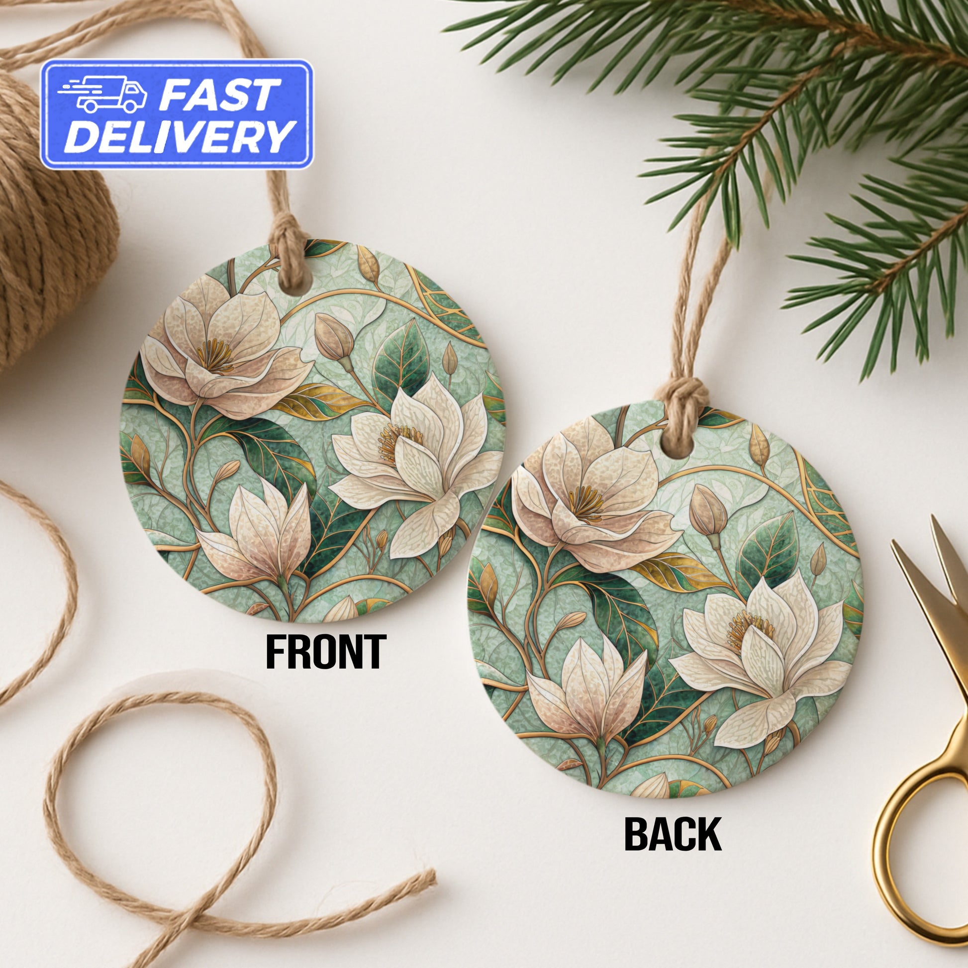 Elegant Floral Ornament Decorative Hanging Gift Tags