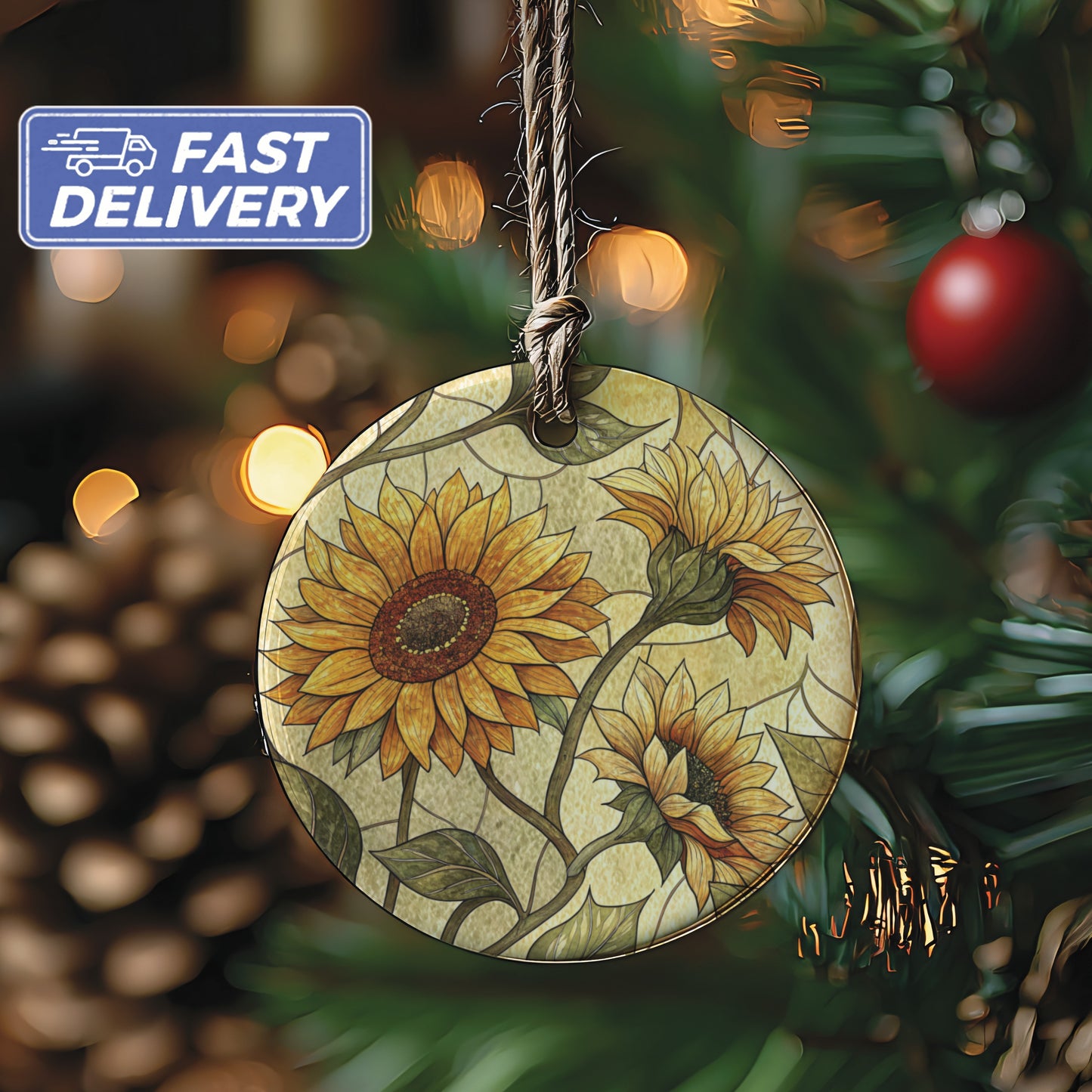 Beautiful Sunflower Ornament for Holiday Season Decor