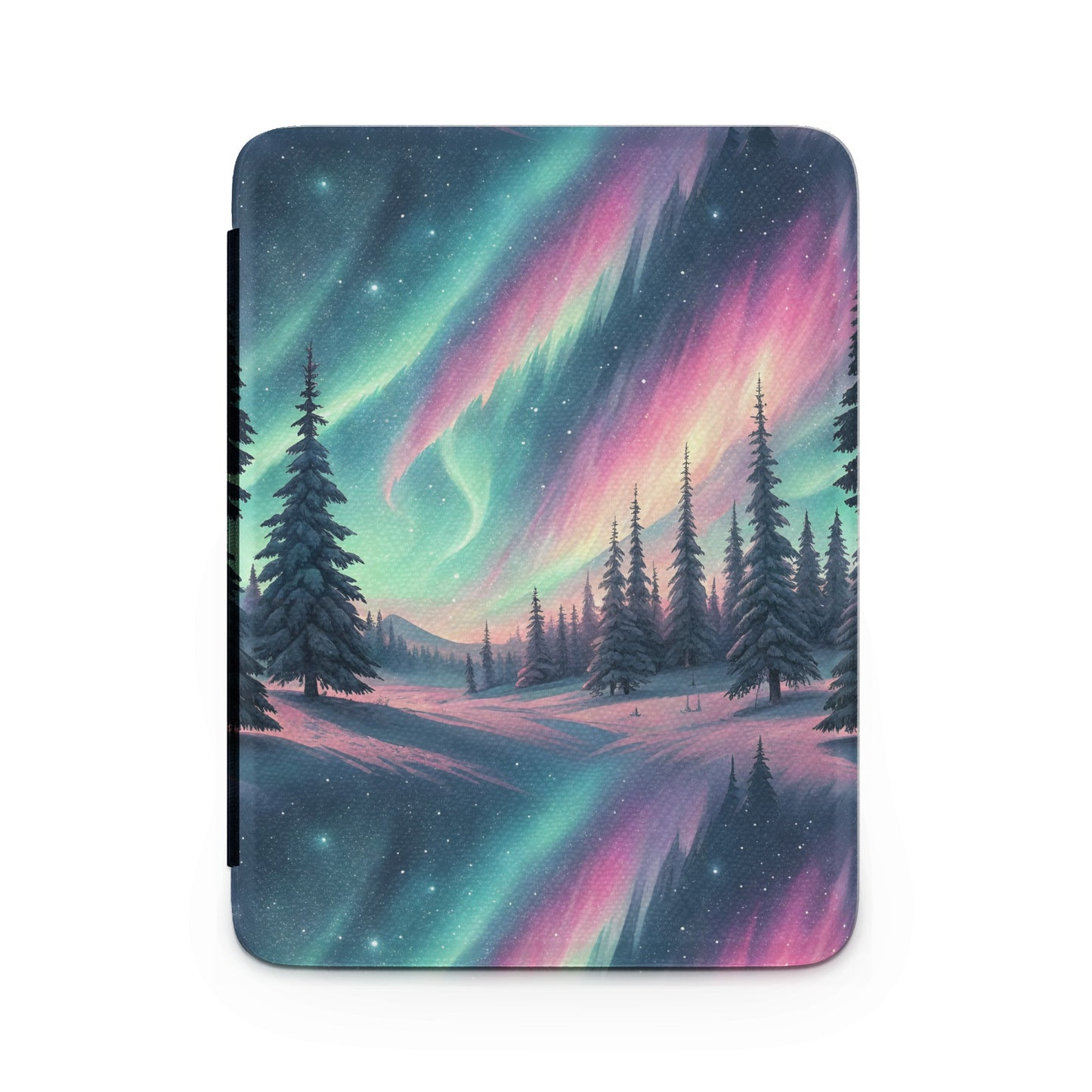 Northern Lights with Snowy Trees Art Decor