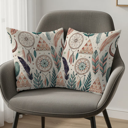 Dreamcatcher and Feathers Design Throw Pillow Product