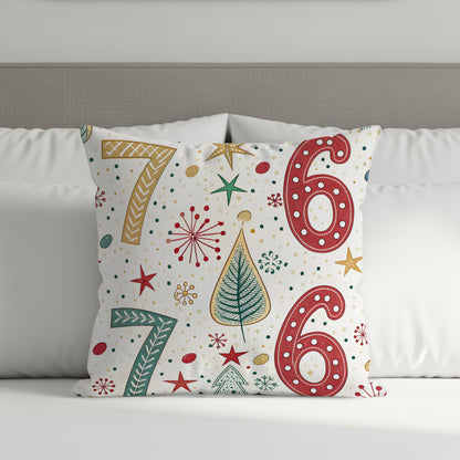 Holiday Season Six and Seven Patterned Christmas Tree Throw Pillows - Walk Greener