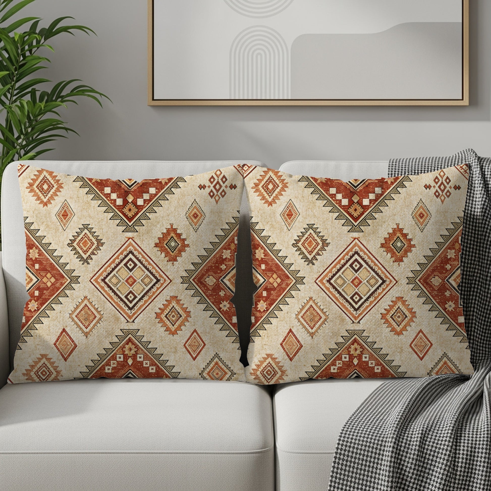 Geometric Bohemian Pattern Decorative Pillow Cover