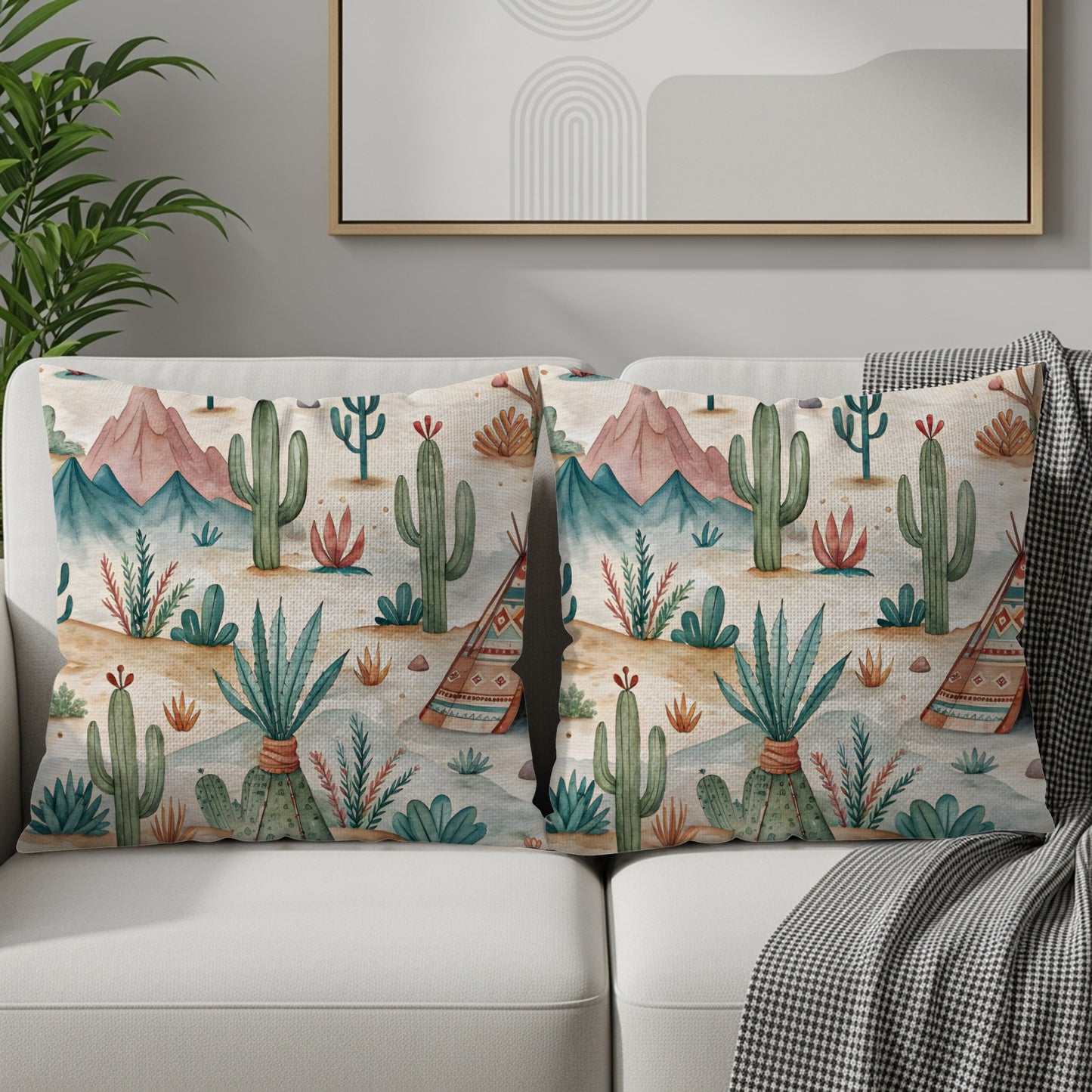 Decorative Southwestern Desert Theme Throw Pillow Covers