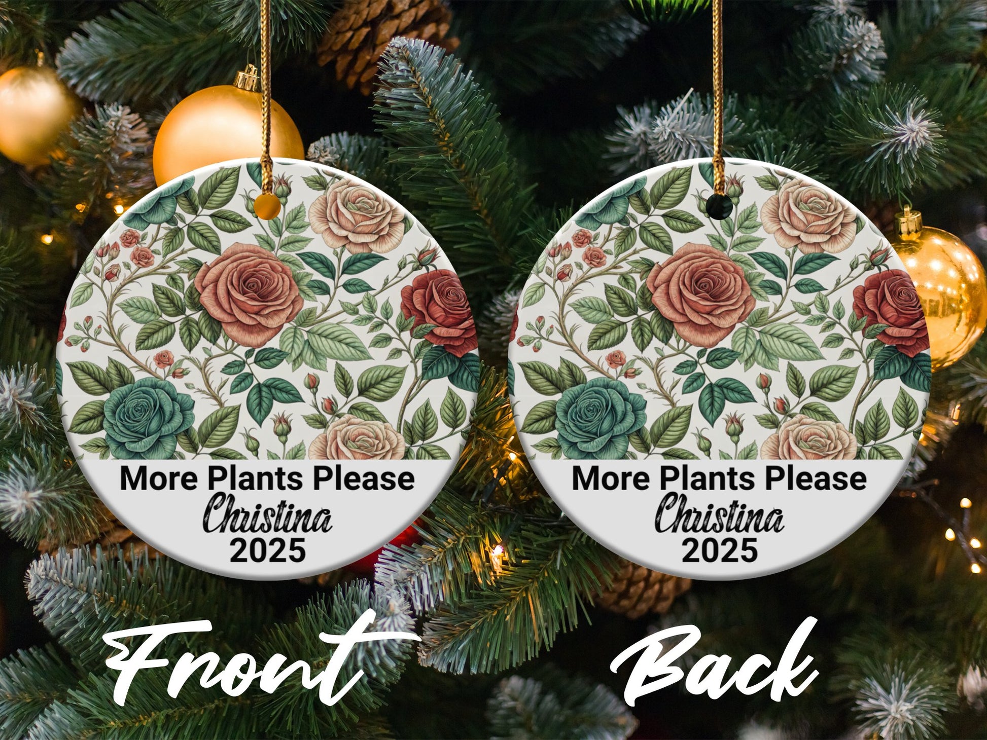 More Plants Please Personalized Christmas Ornaments product