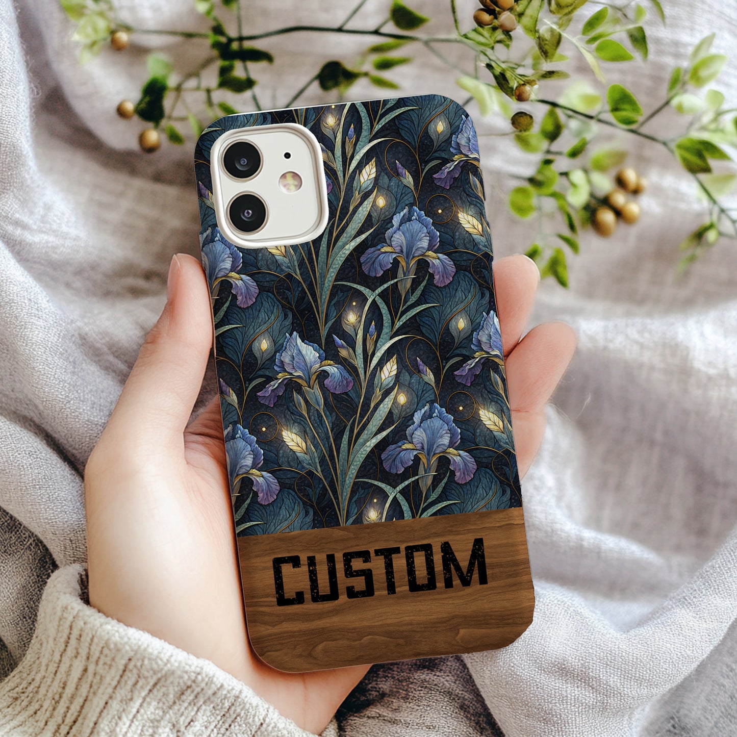 Custom Floral Design Phone Case with Artistic Pattern