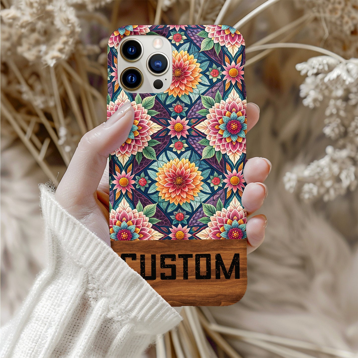 Vibrant Floral Custom Design Phone Case for Trendy Style
