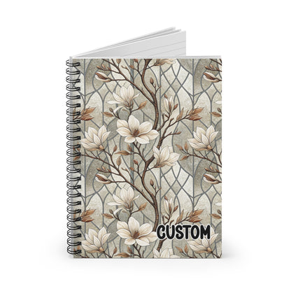 Custom Floral Pattern Spiral Bound Notebook