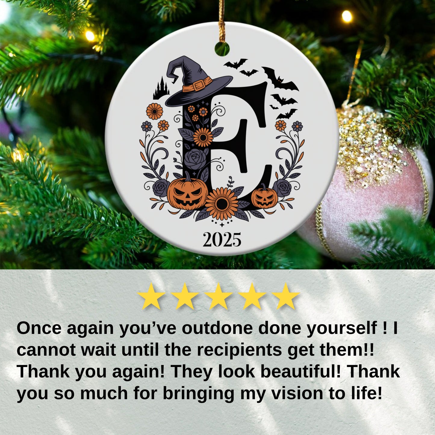 Personalized Halloween Themed Ornament product