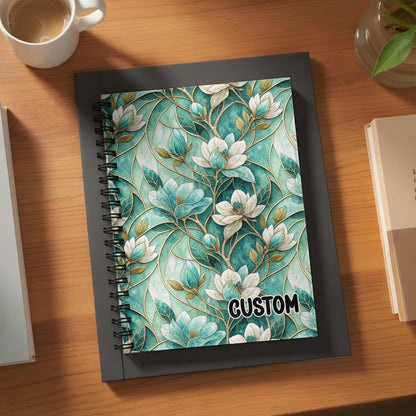 Custom Floral Design Spiral Bound Notebook