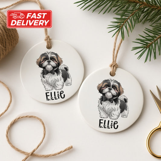 Custom Dog Illustrated Ornament Christmas Product