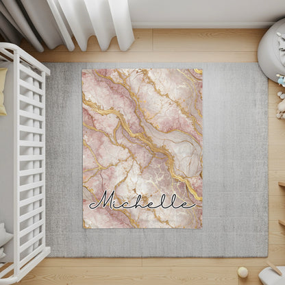 Customizable Michelle Marble Design Nursery Rug