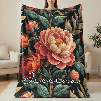 Floral Blossoms with Custom Name for Stylish Home Decor - Walk Greener