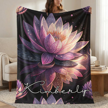 Personalized Lotus Flower Graphic Custom Name Creation - Walk Greener