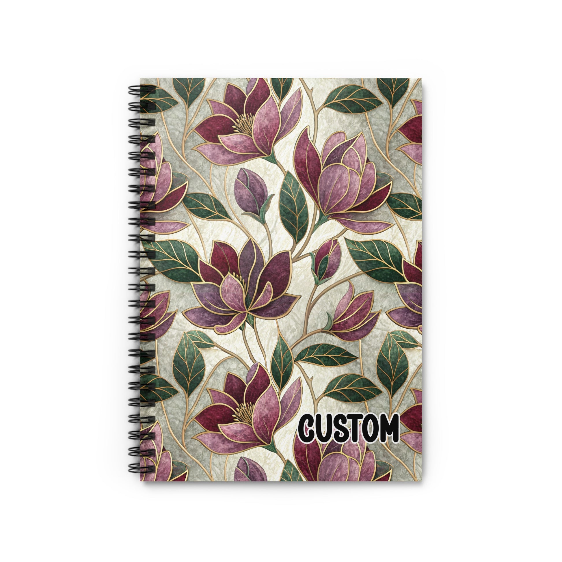 Floral Custom Spiral Bound Notebook Journal