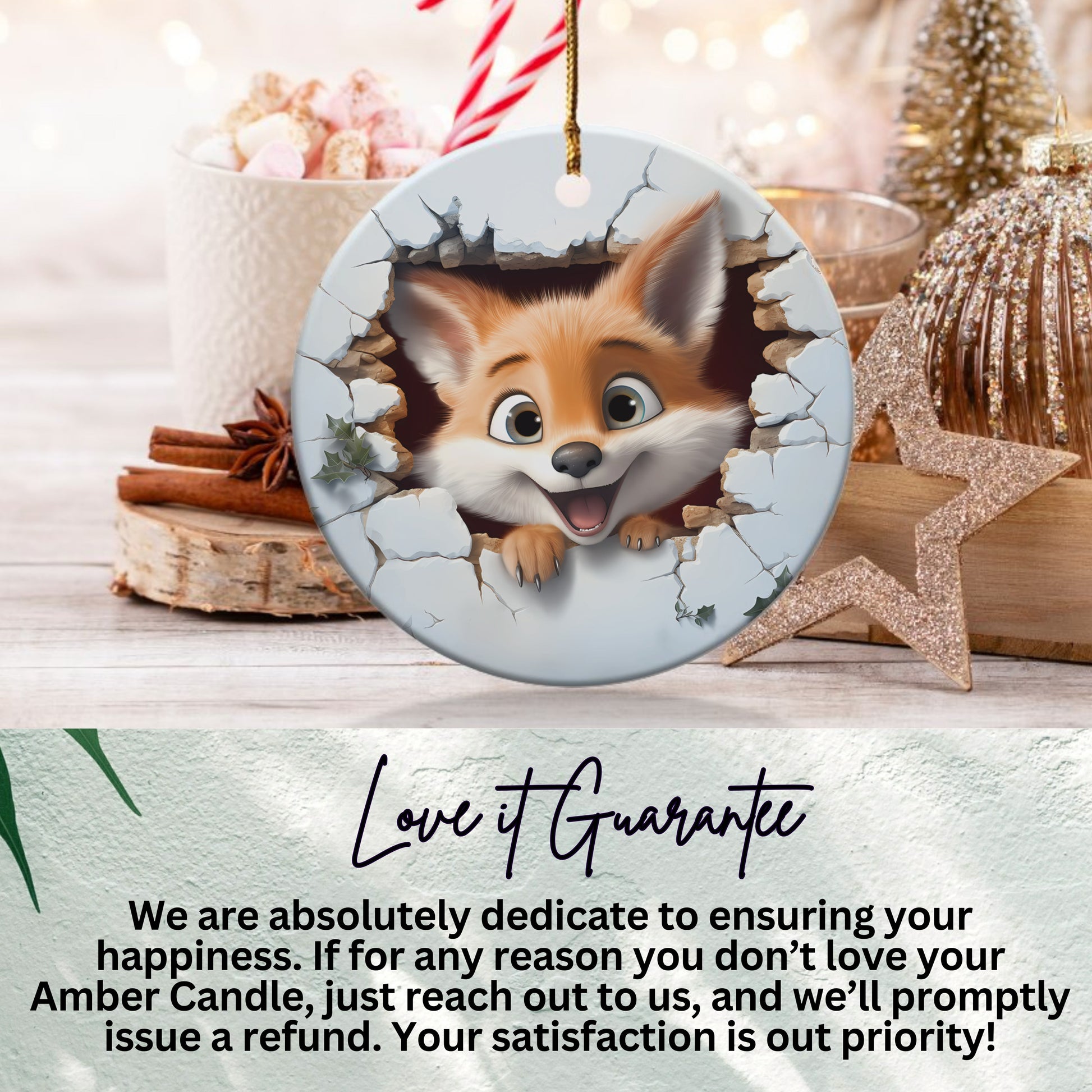 Cute Fox Cartoon Wall Breaking Ornament product