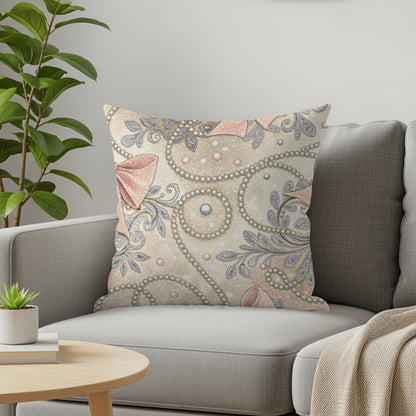 Sparkling Bows with Pearls Pattern Design Pillows & Pillow Cases - Walk Greener