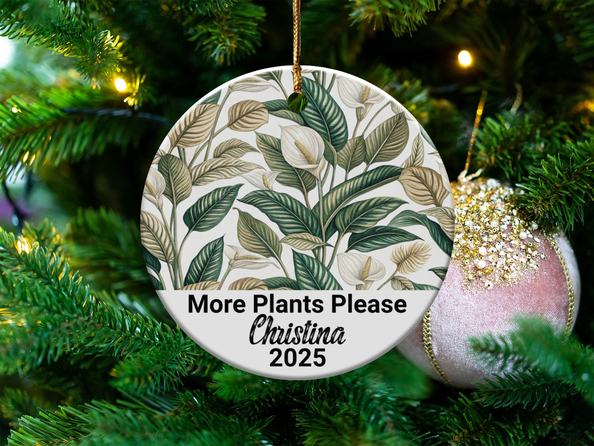 More Plants Please Personalized Ornament product